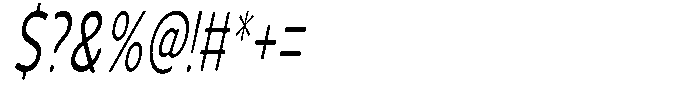 Vantori Soft Slant Ultra Condensed Font OTHER CHARS