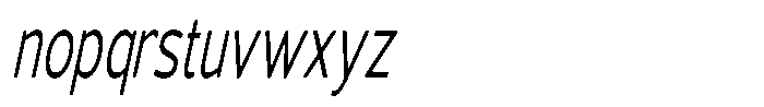Vantori Soft Slant Ultra Condensed Font LOWERCASE