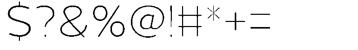 Vantori Soft Thin Expanded Font OTHER CHARS