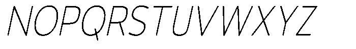 Vantori Soft Thin Slant Condensed Font UPPERCASE