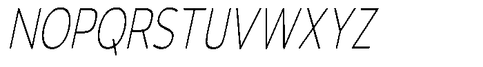 Vantori Soft Thin Slant Extra Conde Font UPPERCASE