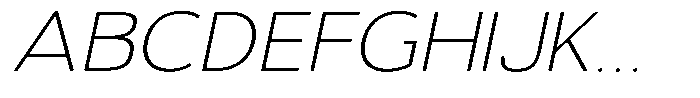 Vantori Soft Thin Slant Extra Expan Font UPPERCASE