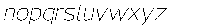 Vantori Soft Thin Slant Semi Expa Font LOWERCASE