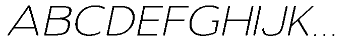 Vantori Soft Thin Slant Ultra Expan Font UPPERCASE