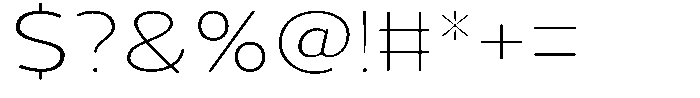 Vantori Soft Thin Ultra Expanded Font OTHER CHARS