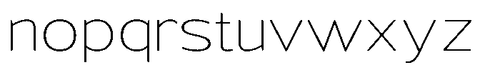 Vantori Soft Thin Ultra Expanded Font LOWERCASE