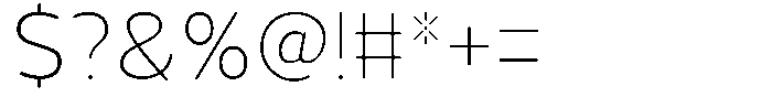 Vantori Soft Thin Font OTHER CHARS