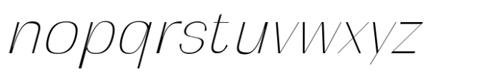 Varent Grotesk Thin Italic Font LOWERCASE
