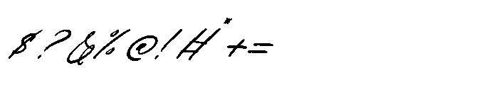 Varhen Karisha Italic Font OTHER CHARS