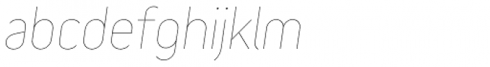 Variable UltraLight Italic Font LOWERCASE
