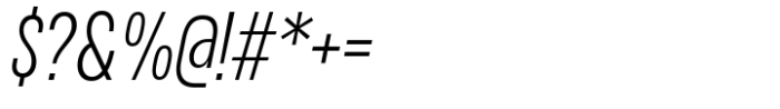 Variera Extra Light Italic Font OTHER CHARS