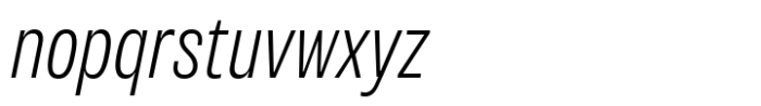 Variera Extra Light Italic Font LOWERCASE