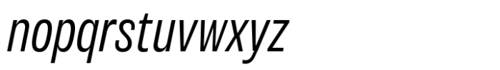 Variera Light Italic Font LOWERCASE