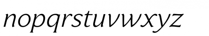 Varisse Book Italic Font LOWERCASE