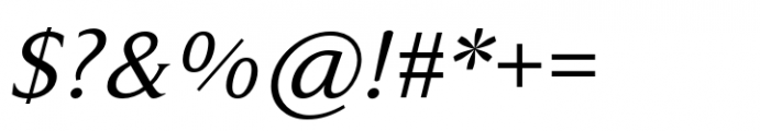 Varisse Italic Font OTHER CHARS