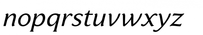Varisse Italic Font LOWERCASE