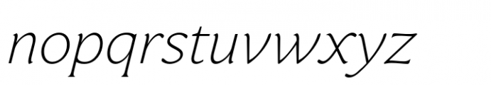 Varisse Light Italic Font LOWERCASE