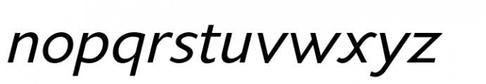 Varisse Sans Italic Font LOWERCASE