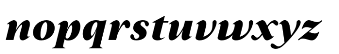 Varisse Serif Heavy Italic Font LOWERCASE