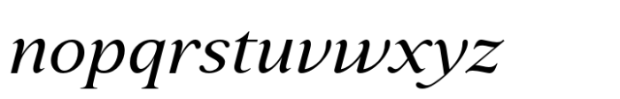 Varisse Serif Italic Font LOWERCASE