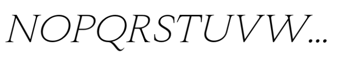 Varisse Serif Light Italic Font UPPERCASE