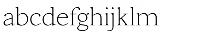 Varisse Serif Light Font LOWERCASE