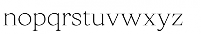 Varisse Serif Light Font LOWERCASE