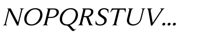 Varisse Soft Serif Italic Font UPPERCASE