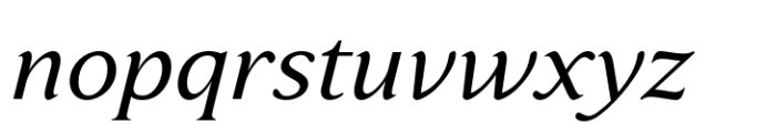 Varisse Soft Serif Italic Font LOWERCASE