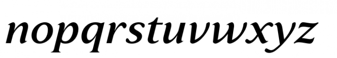 Varisse Soft Serif Medium Italic Font LOWERCASE