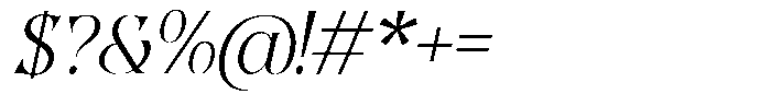 Varonde Italic Font OTHER CHARS
