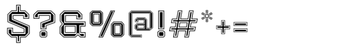 Varsity Team Inline Font OTHER CHARS