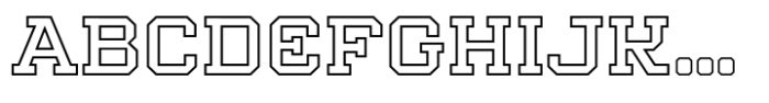 Varsity Team Outline Font UPPERCASE