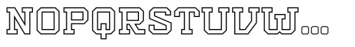 Varsity Team Outline Font UPPERCASE