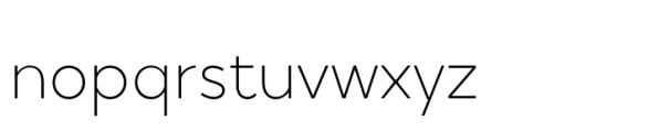 Vary Pro ExtraLight Font LOWERCASE