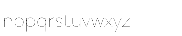 Vary Pro Hairline Font LOWERCASE