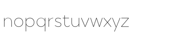 Vary Pro Thin Font LOWERCASE