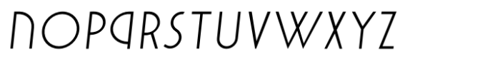 Varygraphie Thin Italic Font LOWERCASE