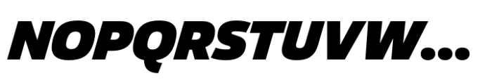 Vast Black Oblique Font UPPERCASE
