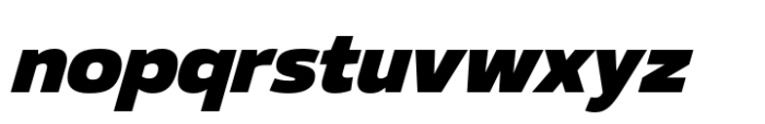 Vast Black Oblique Font LOWERCASE