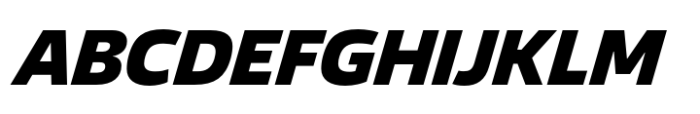 Vast Extra Bold Italic Font UPPERCASE