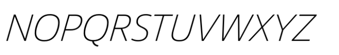 Vast Extra Light Italic Font UPPERCASE