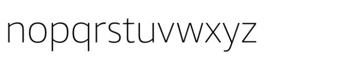 Vast Extra Light Font LOWERCASE