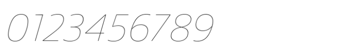 Vast Thin Italic Font OTHER CHARS