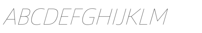 Vast Thin Italic Font UPPERCASE