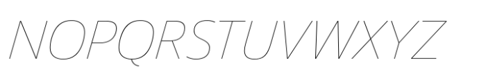 Vast Thin Oblique Font UPPERCASE