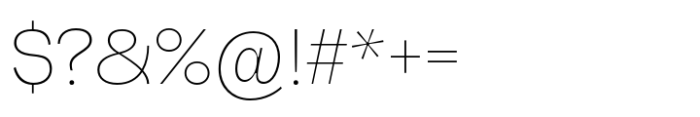 Vastago Grotesk Thin Font OTHER CHARS