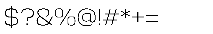 Vastory Extralight Font OTHER CHARS