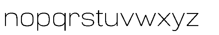Vastory Extralight Font LOWERCASE