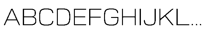 Vastory Futurist Extralight Font UPPERCASE